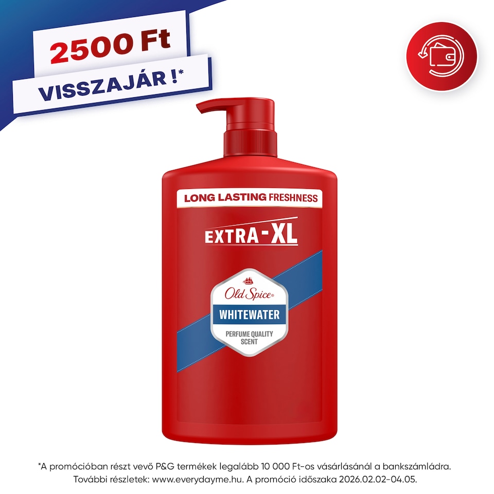 Old Spice Whitewater Férfi 3 az 1-ben Sampon és Tusfürdő, 1000 ml