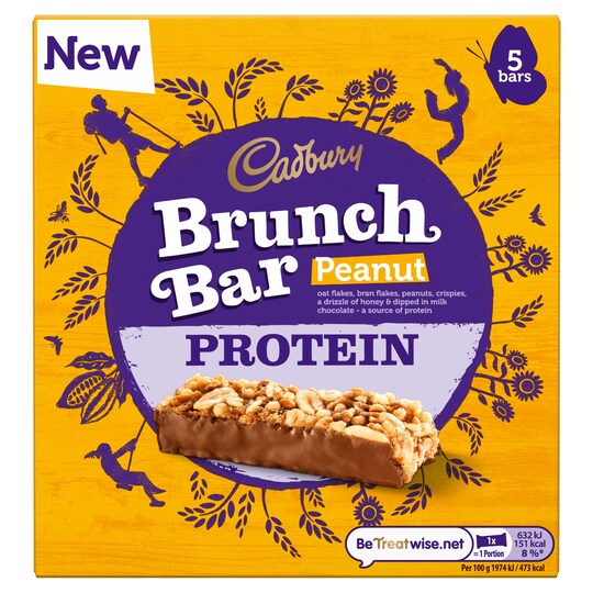 Cadbury Peanut Protein Brunch Bar 160G Tesco Groceries