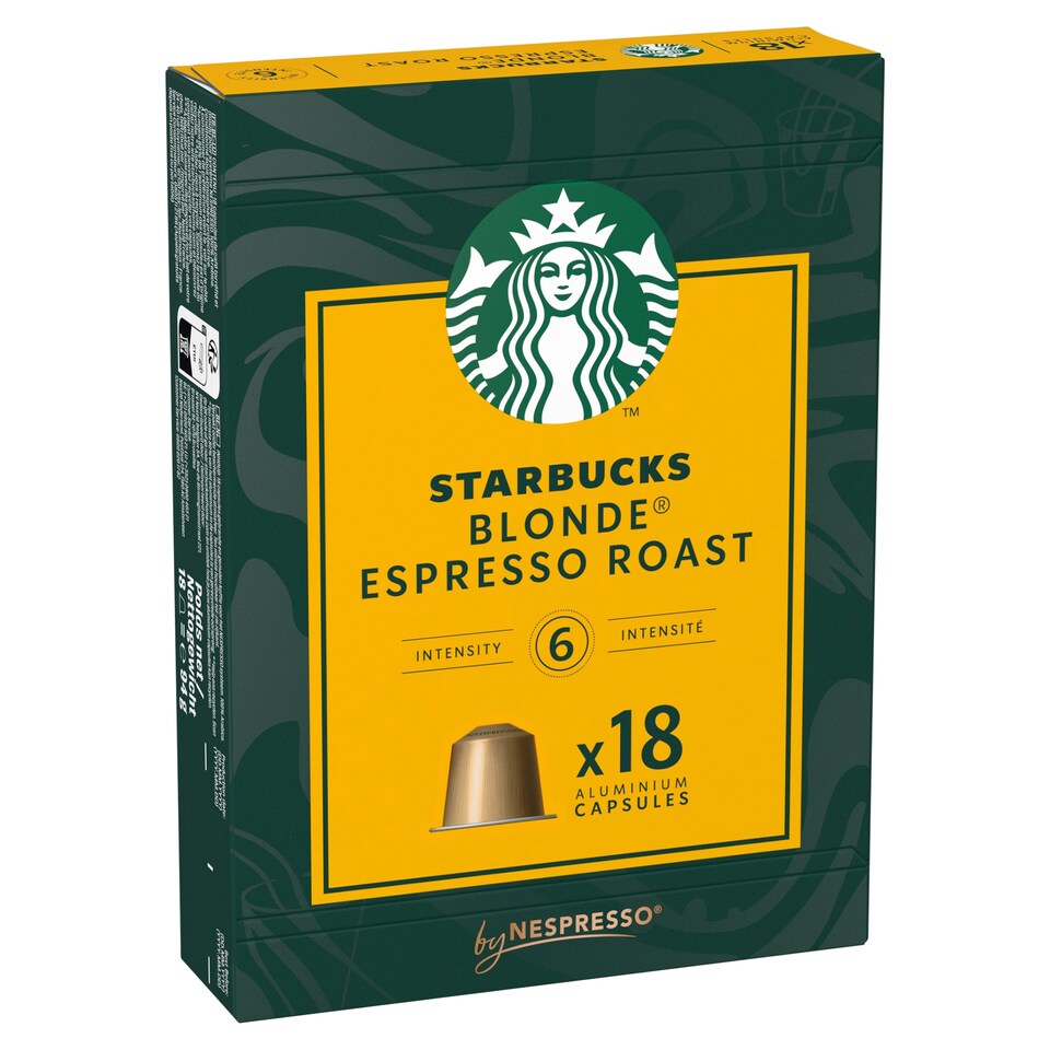 image 1 of Starbucks By Nespresso Blonde Espresso Roast Coffee Pods 18pk 94g