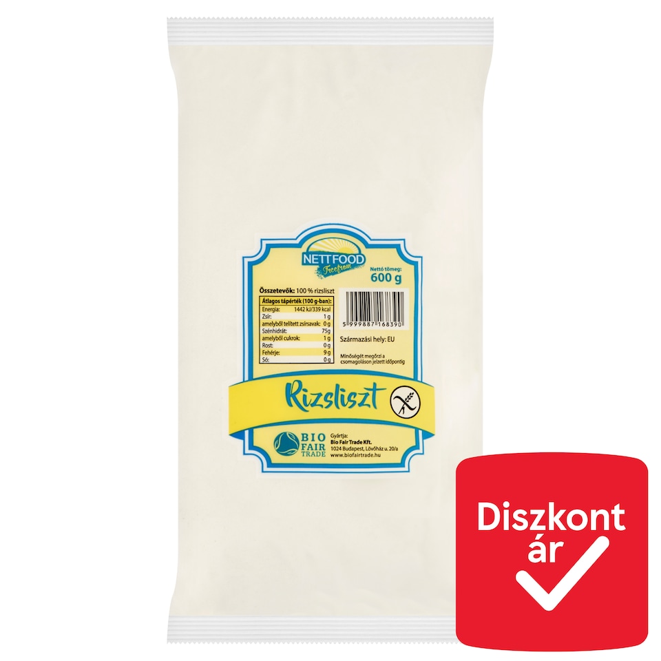 Nett Food rizsliszt 600 g