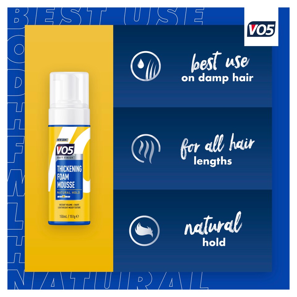 image 1 of Vo5 Rework Texture Foam Mousse 150Ml