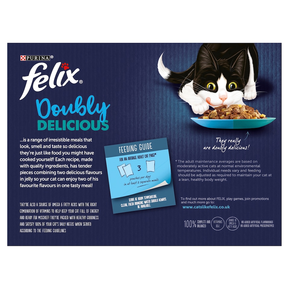 image 1 of Felix Doubly Delicious Cat Food Ocean Recipes 12X100g