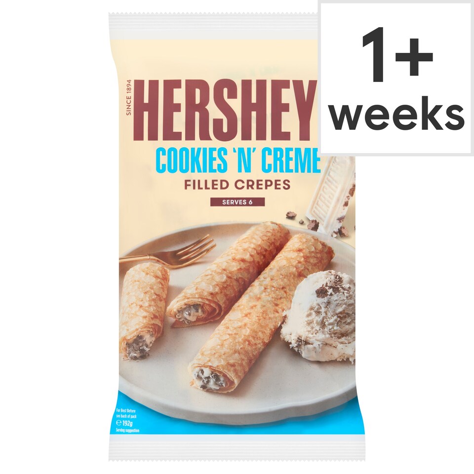 Hershey's Crepe Cookies & Creme 6 Pack 192G Tesco Groceries