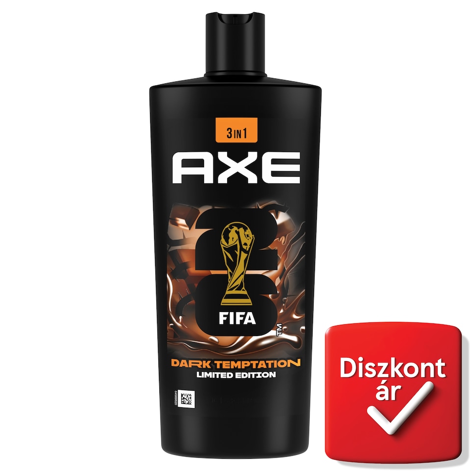 AXE FIFA Dark Temptation 3 in 1 tusfürdő testre, arcra, hajra 700 ml