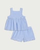 image 1 of F&F Baby 2-Piece Striped Vest and Shorts Set in Blue