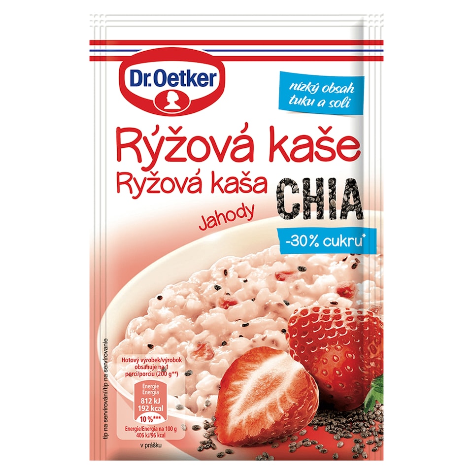Dr.Oetker Strawberry Rice Porridge, Chia 50 g