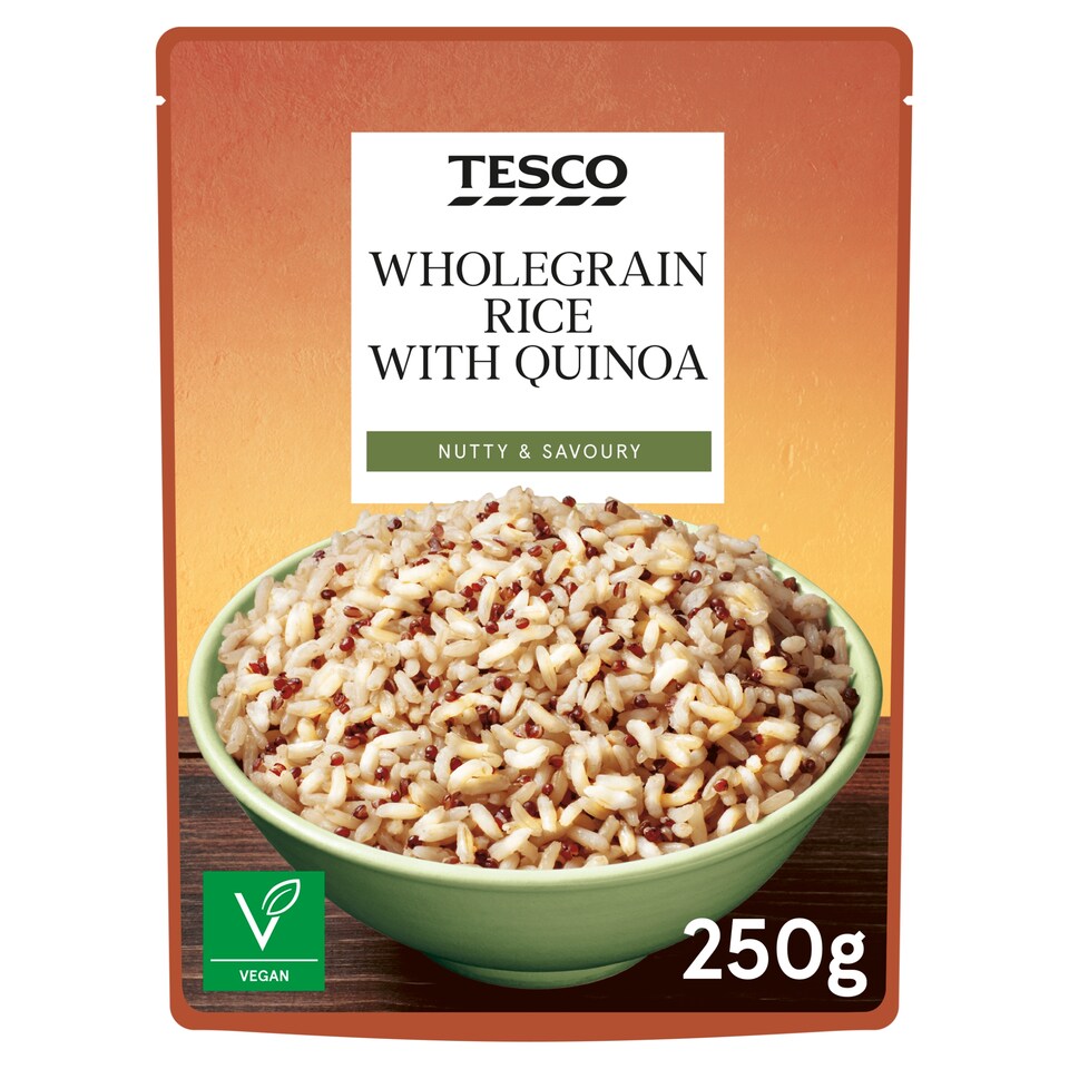 Tesco Wholegrain & Quinoa Microwave Rice 250G