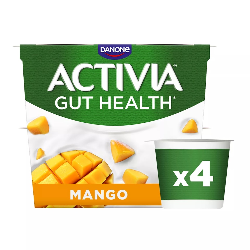 image 1 of Activia Mango Gut Health Yoghurt Multipack 4x115g