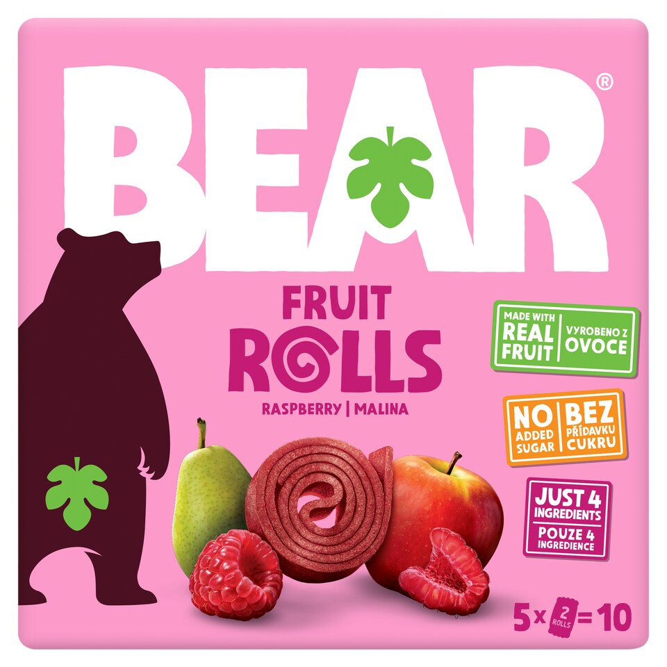 Obrázek 1 pro produkt BEAR Fruit Rolls malina ovocné rolované plátky 5 x 20g