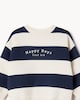 image 5 of F&F Boys Cotton Rich Striped Sweatshirt in Navy