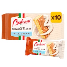 Balconi Italian Sponge Slices Milk Cream 10x28g