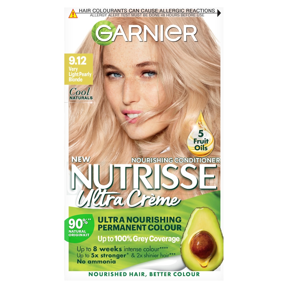 image 1 of Garnier Nutrisse Naturals 9.12 Pearly Blonde Permanent Hair Dye