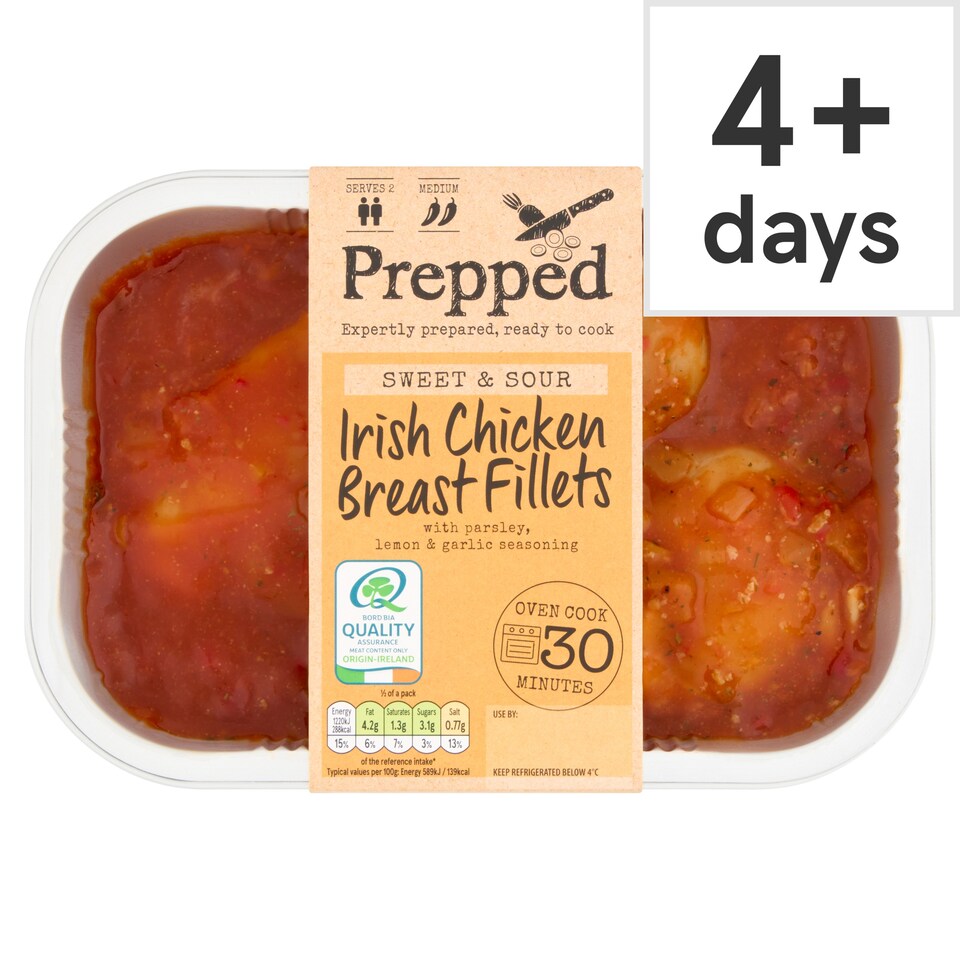 PREPPED Sweet & Sour Irish Chicken Breast Fillets 500g
