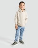 image 2 of F&F Boys Cotton Blend Herringbone Pattern Kangaroo Pocket Hoodie in Tan