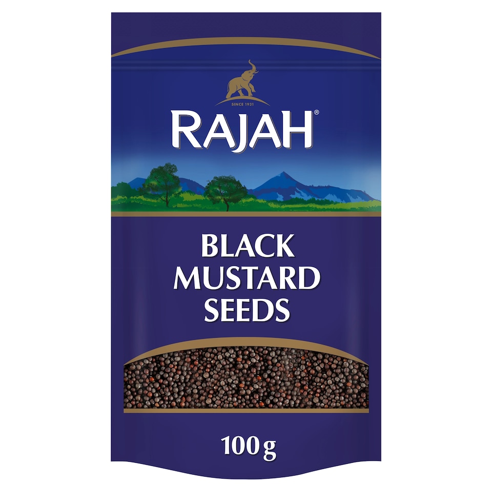 RAJAH WHOLE BLACK MUSTARD SEEDS 100G