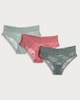image 3 of F&F 3-Pack Floral Lace Shorts in Green
