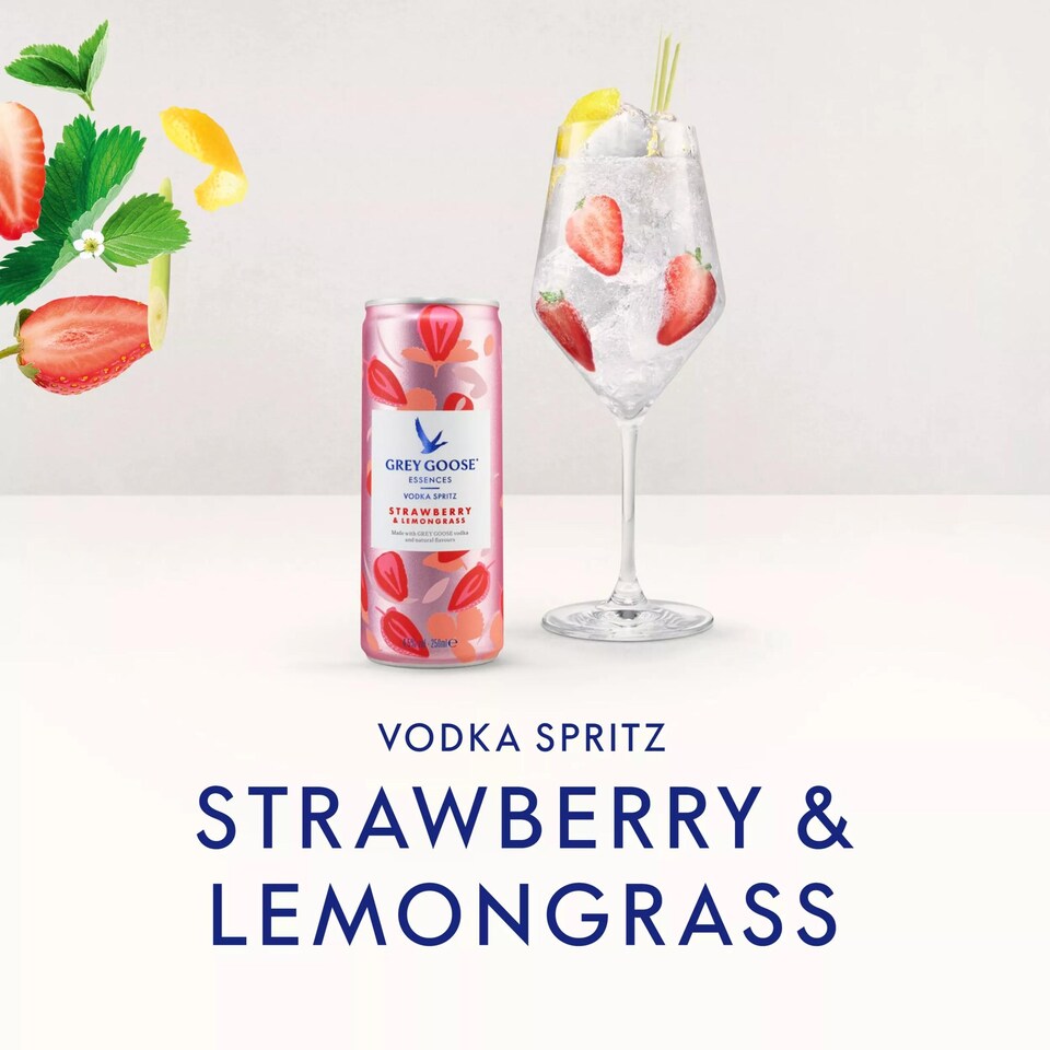 image 1 of Grey Goose Essences Strawberry Lemongrass Vodka Spritz 250Ml