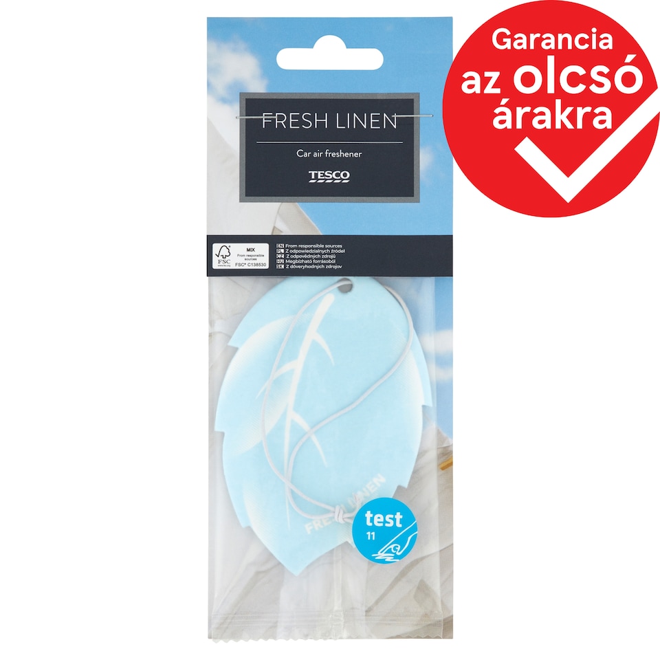 Tesco Hanging Card Fresh Linen Car Air Freshener