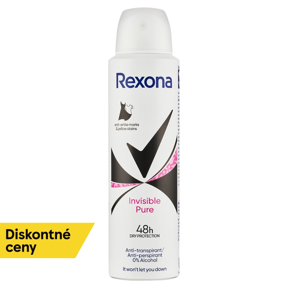 obrázok 1 z Rexona Invisible Pure Antiperspirant sprej 150 ml