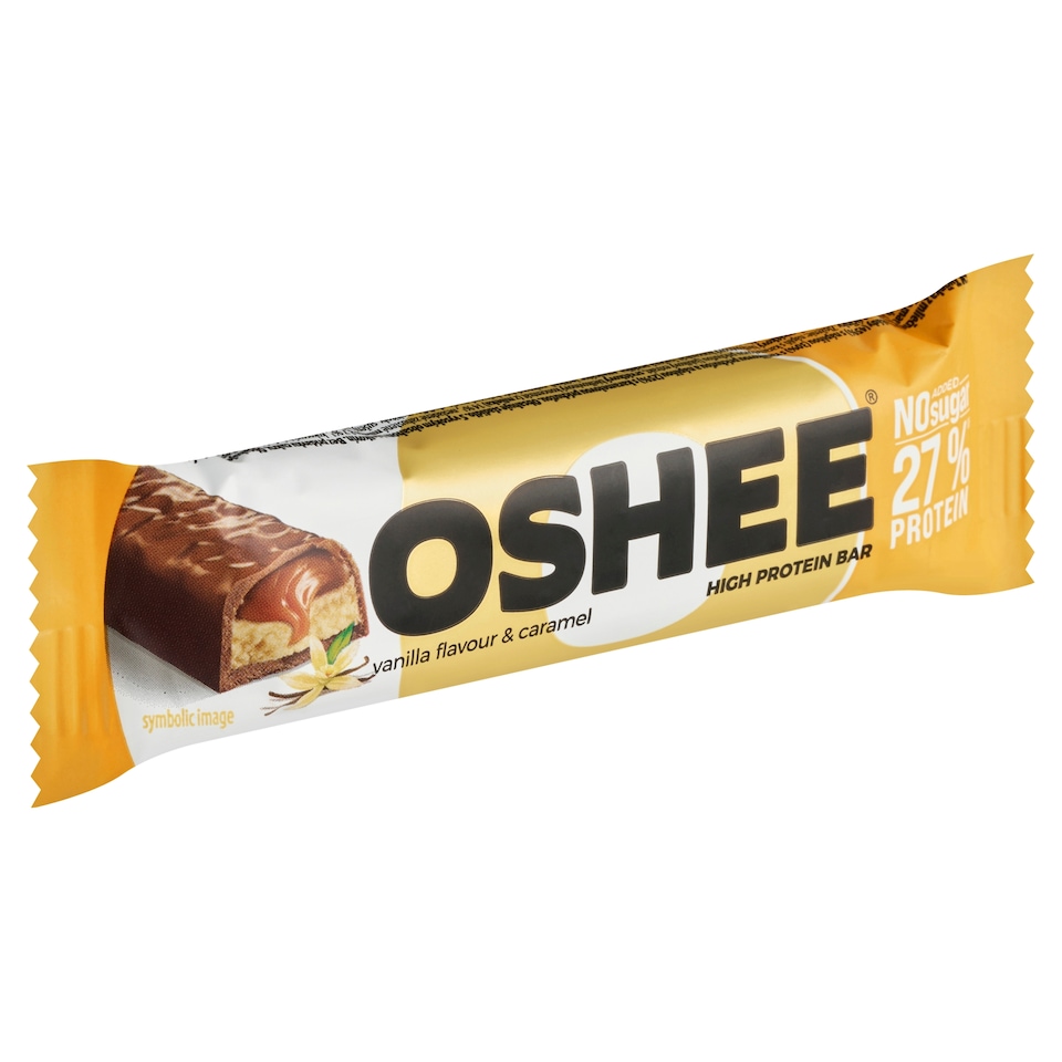 image 1 of Oshee Vanilla Flavour & Caramel High Protein Bar 49g