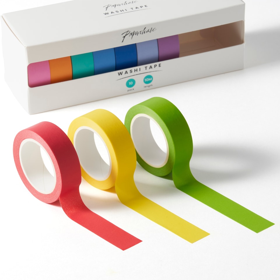 image 1 of Paperchase Rainbow 10 Washi Tapes