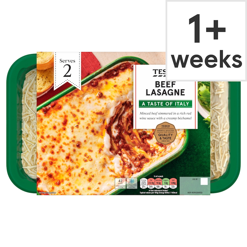 Tesco Beef Lasagne 750G
