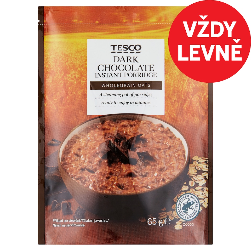 Tesco Instantní ovesná kaše s čokoládou 65g
