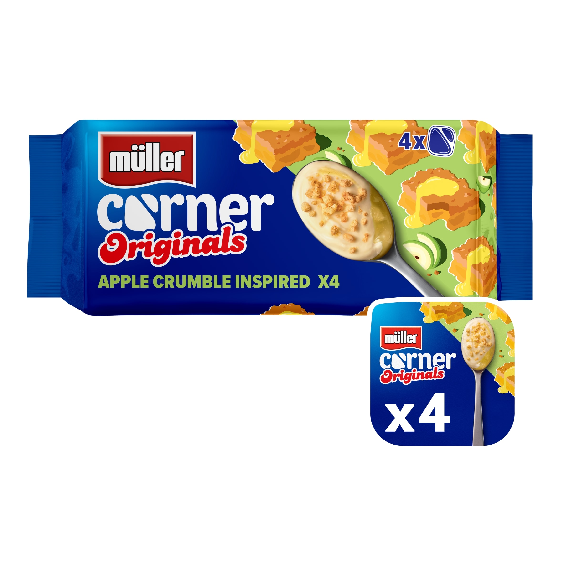 Muller Corner Originals Apple Crumble Yogurts 4x124g