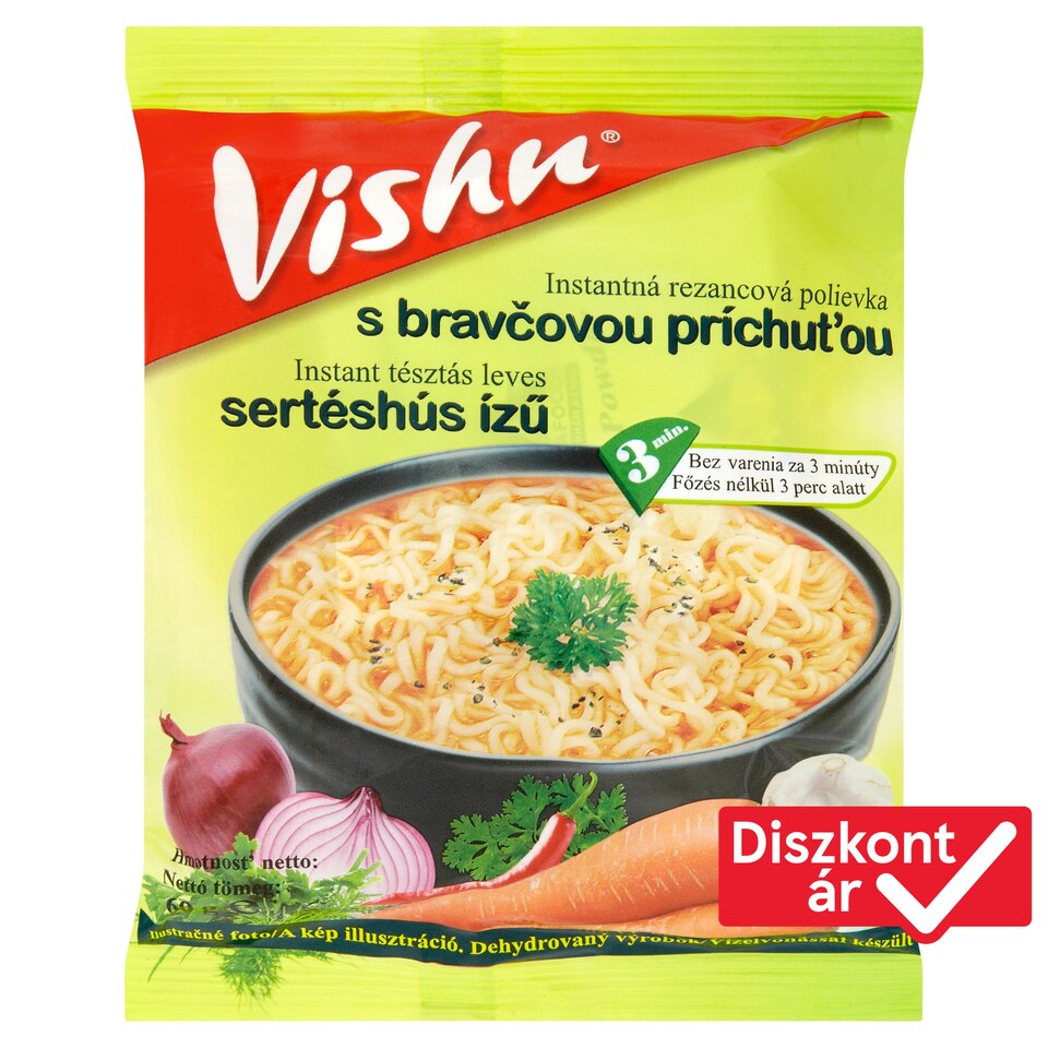 Vishu sertéshús ízű instant tésztás leves 60 g