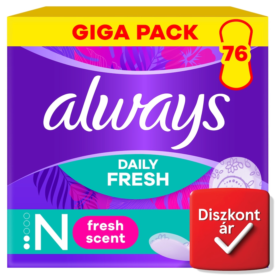 Always Daily Fresh Normal, Friss illattal 76 Darabos Kiszerelés  1. kép