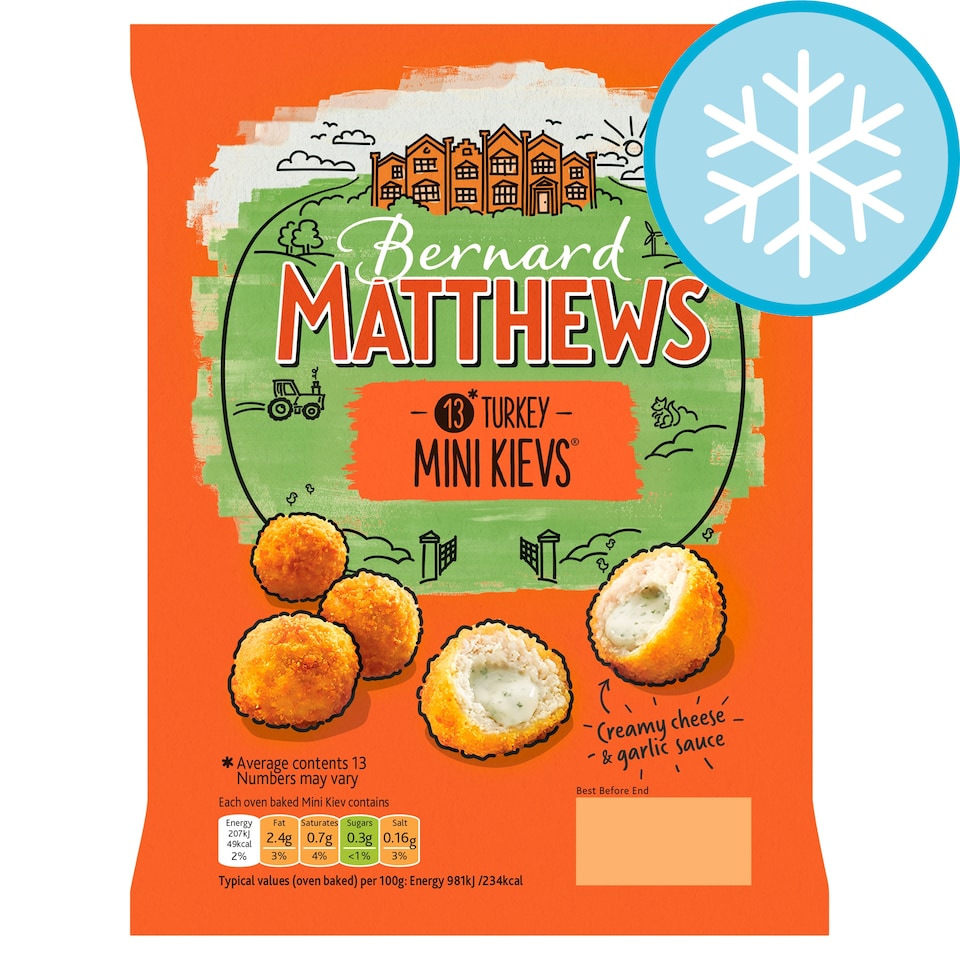 Bernard Matthews 13 Turkey Mini Kievs 295G