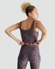 image 2 of F&F Active Abstract Print Sleeveless Crop Top in Black