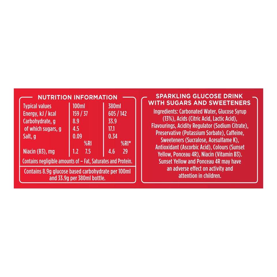 image 1 of Lucozade Original 6 X 380Ml