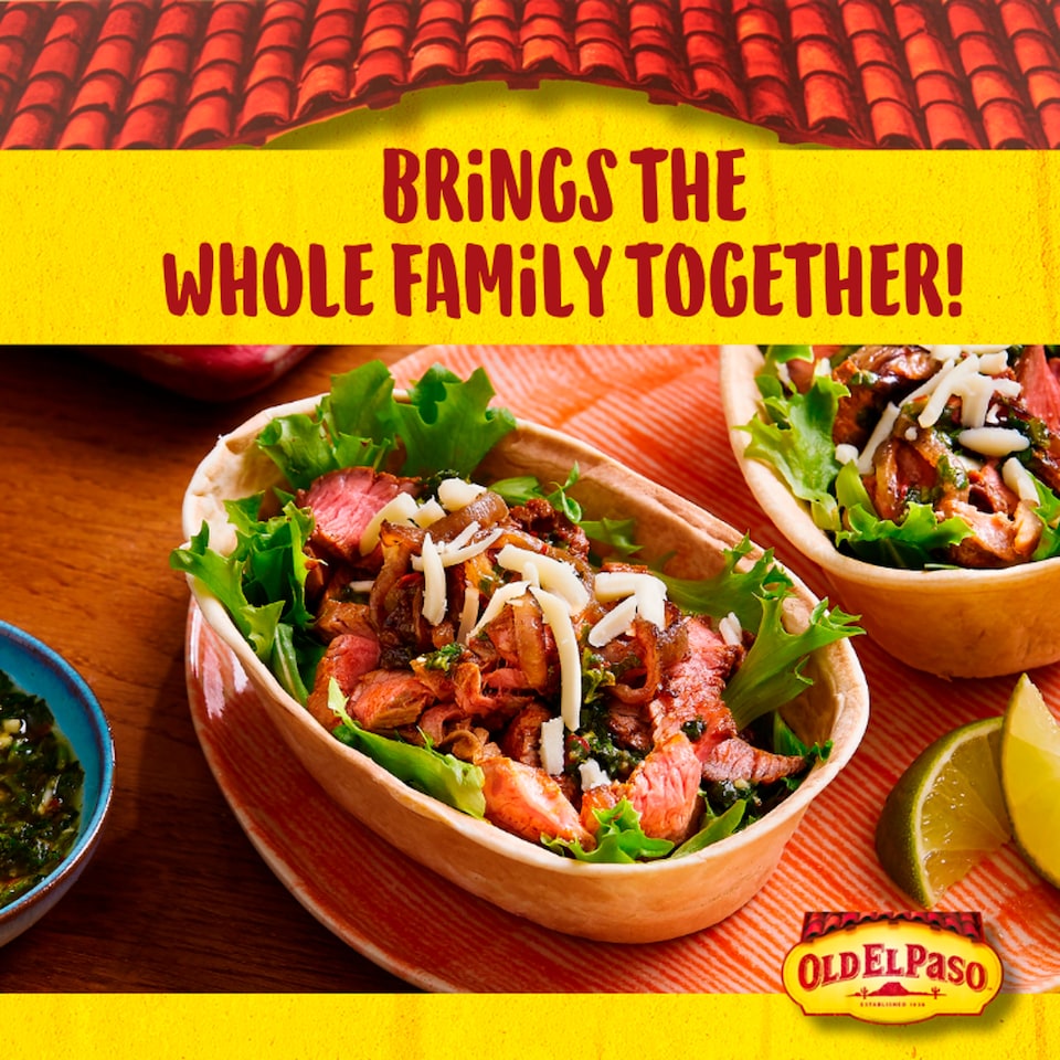 image 1 of Old El Paso Stand 'N' Stuff Taco Boat Kit - Extra Mild 329g