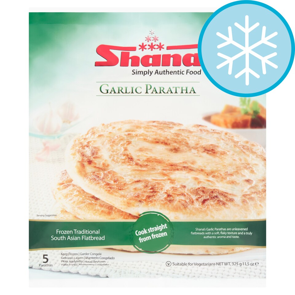Shana Garlic Paratha 5 Pack 325 g