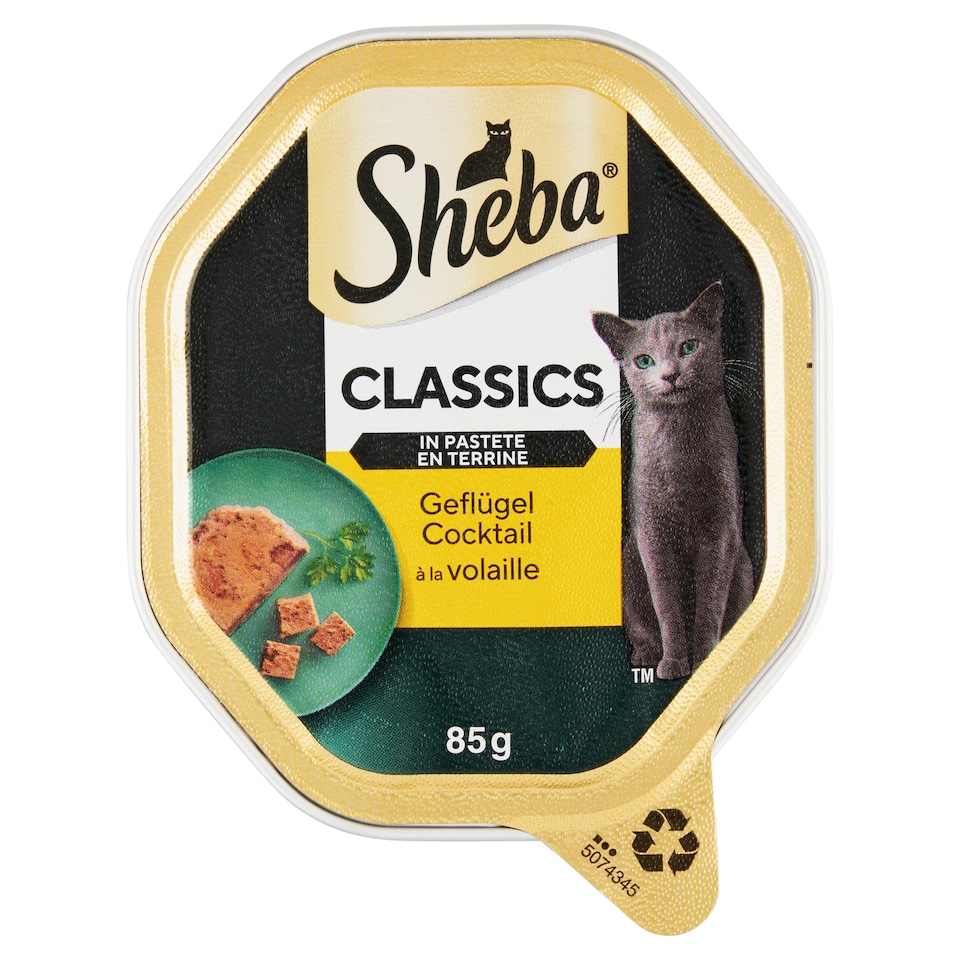 image 1 of Sheba Classics Complete Wet Food for Adult Cats Poultry in Terrine 85g