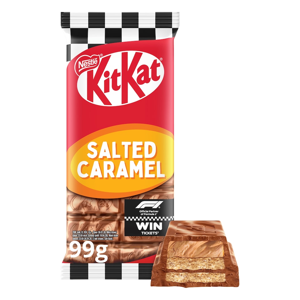 image 1 of KitKat Salted Caramel Chocolate Sharing Bar 99g