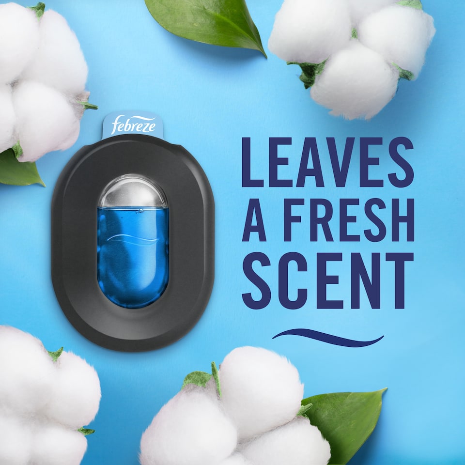 image 1 of Febreze Bin Freshener Starter Kit Cotton Fresh 4.88ml