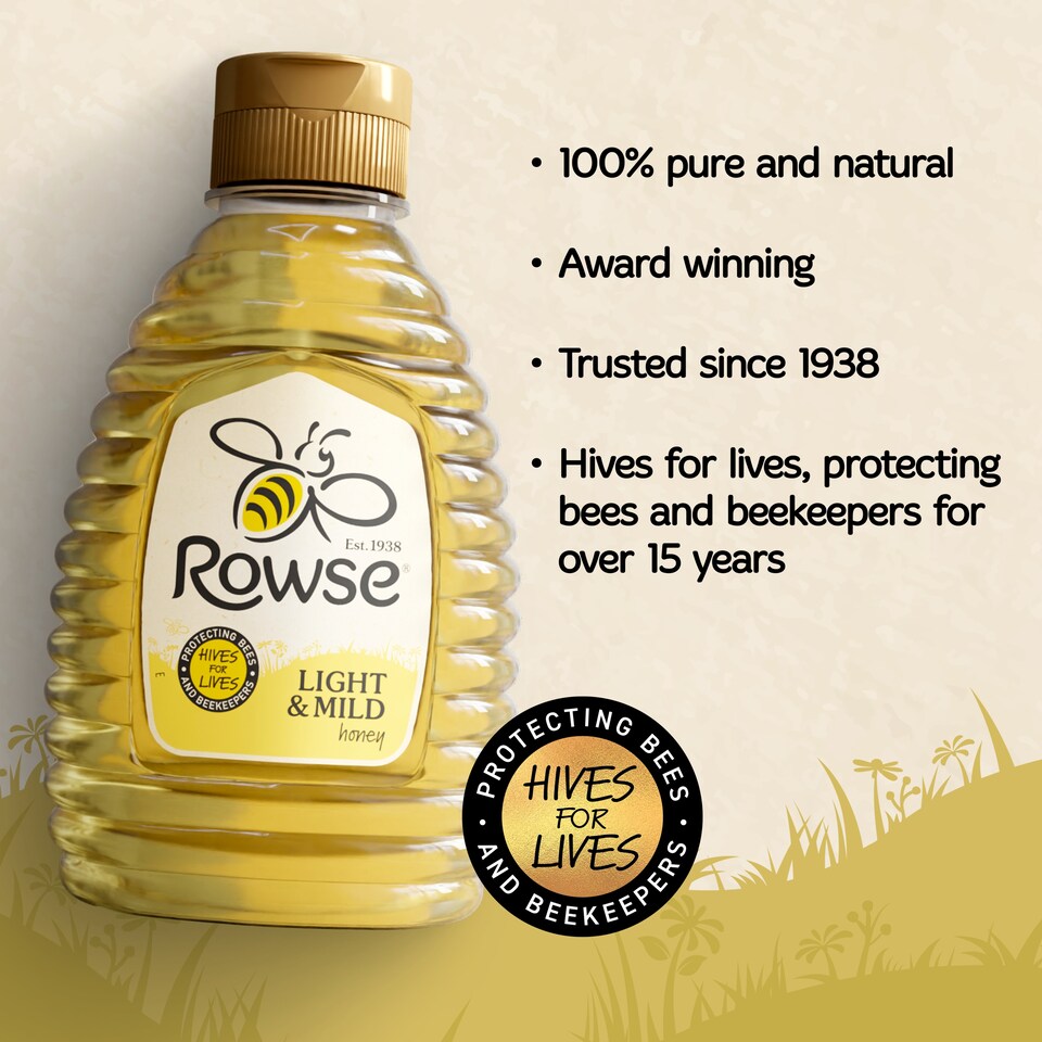 image 1 of Rowse Squeezy Light & Mild Honey 340G