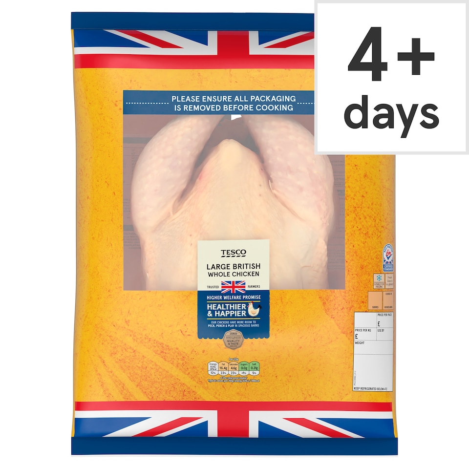 Tesco Large Whole Chicken 1.7-2.1kg