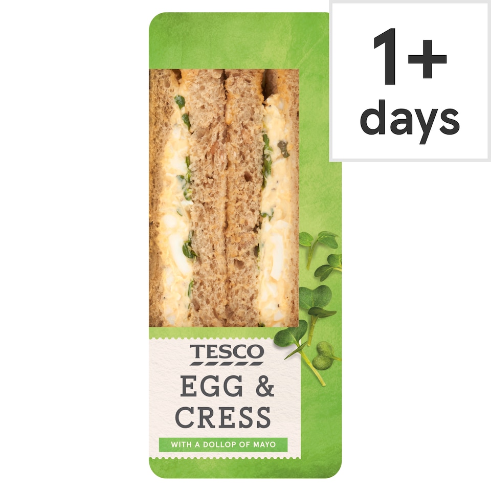 Tesco Egg & Cress Sandwich