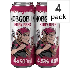 Hobgoblin Ruby Ale Beer Can 4x500ml