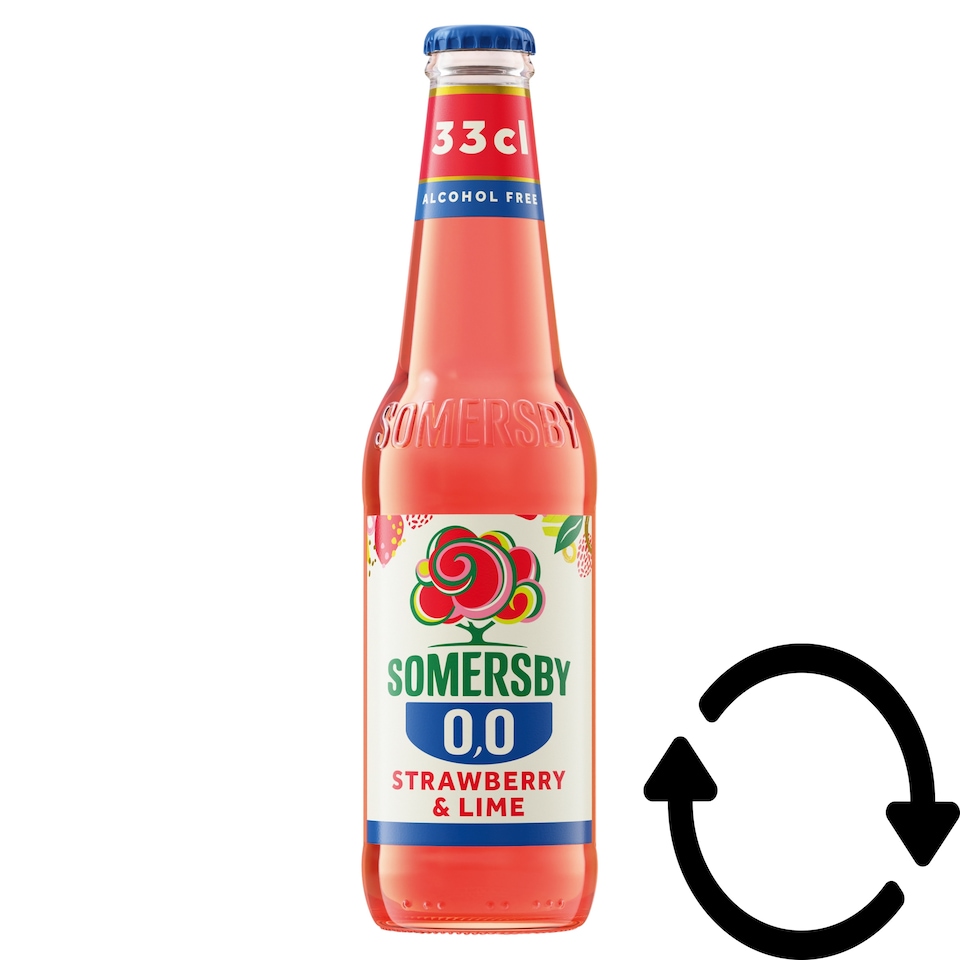 Somersby Strawberry & Lime Flavoured Alcohol-Free Carbonated Drink 0,0% 330 ml