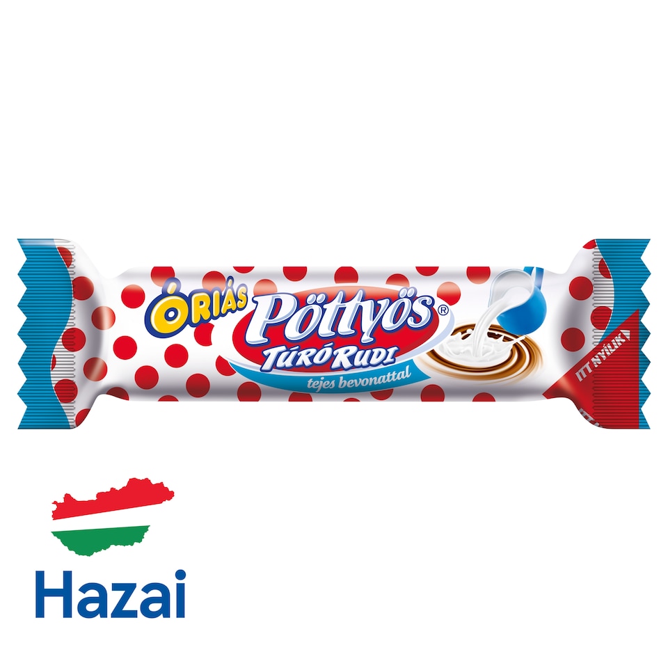 Pöttyös Óriás Túró Rudi natúr túródesszert tejbevonóval 51 g
