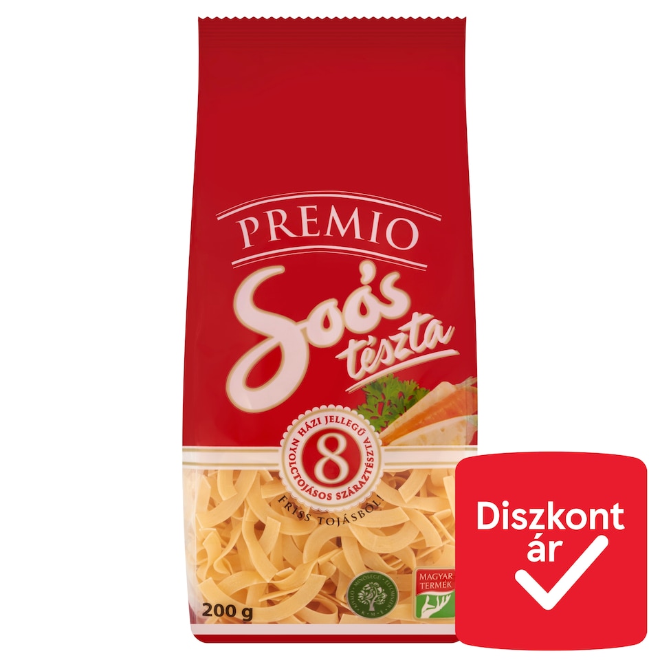 Soós Premio boglyasmetélt házi jellegű nyolctojásos száraztészta 200 g