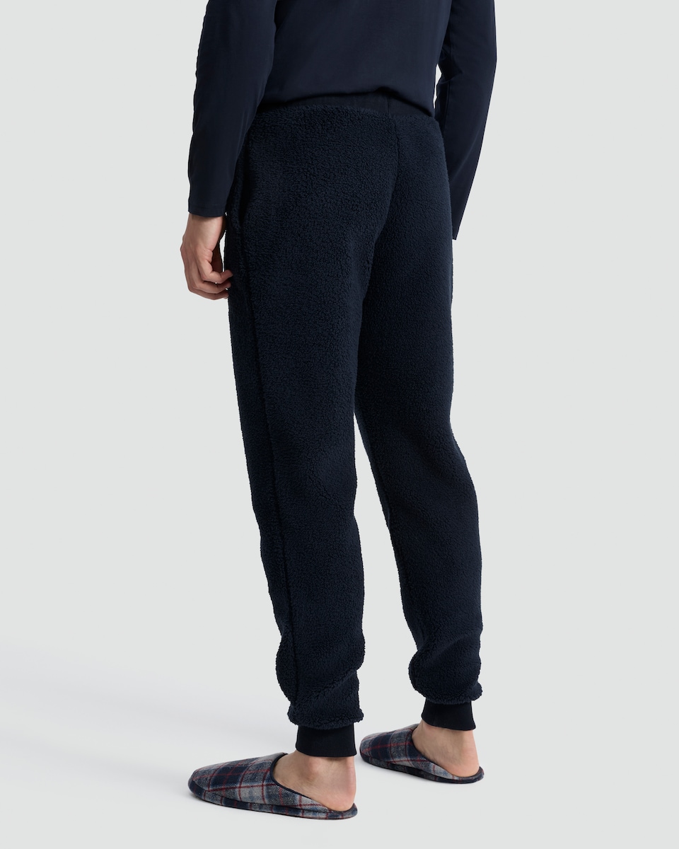 image 1 of F&F Fleece Lounge Trousers in Navy
