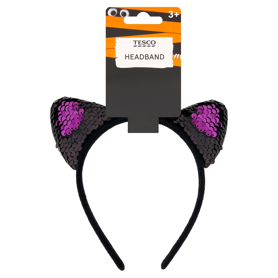 Tesco Halloween Sequin Cat Ears Headband