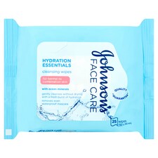 Johnson's Hydration Essentials Face Care Wipes X25