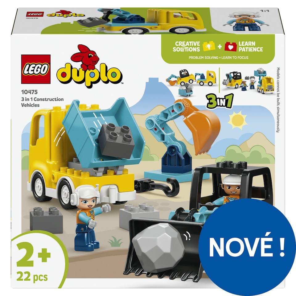 LEGO DUPLO 10475 Vozidla na stavbě 3 v 1