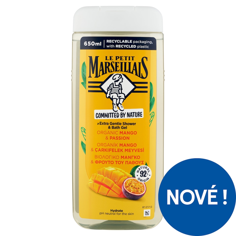 Obrázek 1 pro produkt Le Petit Marseillais Sprchový gel bio mango & marakuja 650ml